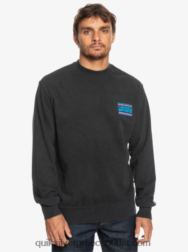 φούτερ από πλάκες νέον Quiksilver άνδρες 66LP841055 μαύρος