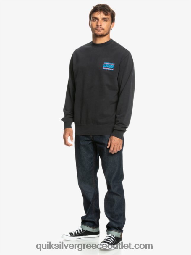 φούτερ από πλάκες νέον Quiksilver άνδρες 66LP841055 μαύρος