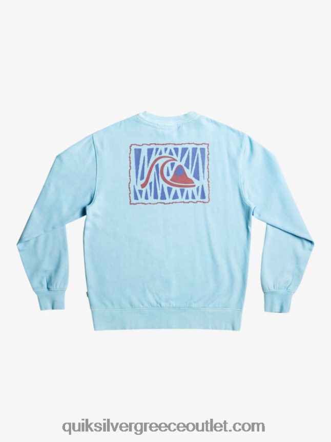 φούτερ από πλάκες νέον Quiksilver άνδρες 66LP841057 μπλε του ουρανού
