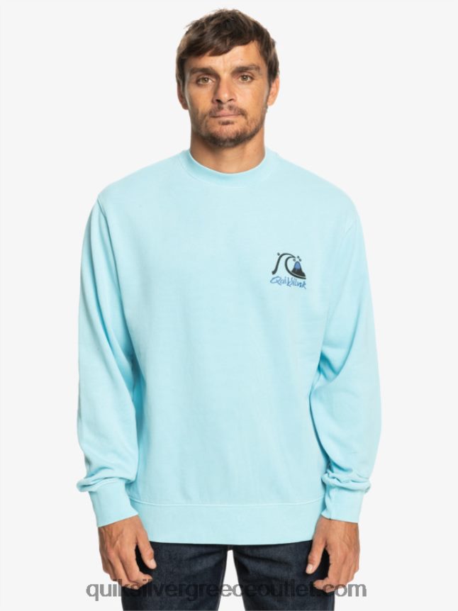 φούτερ από πλάκες νέον Quiksilver άνδρες 66LP841057 μπλε του ουρανού
