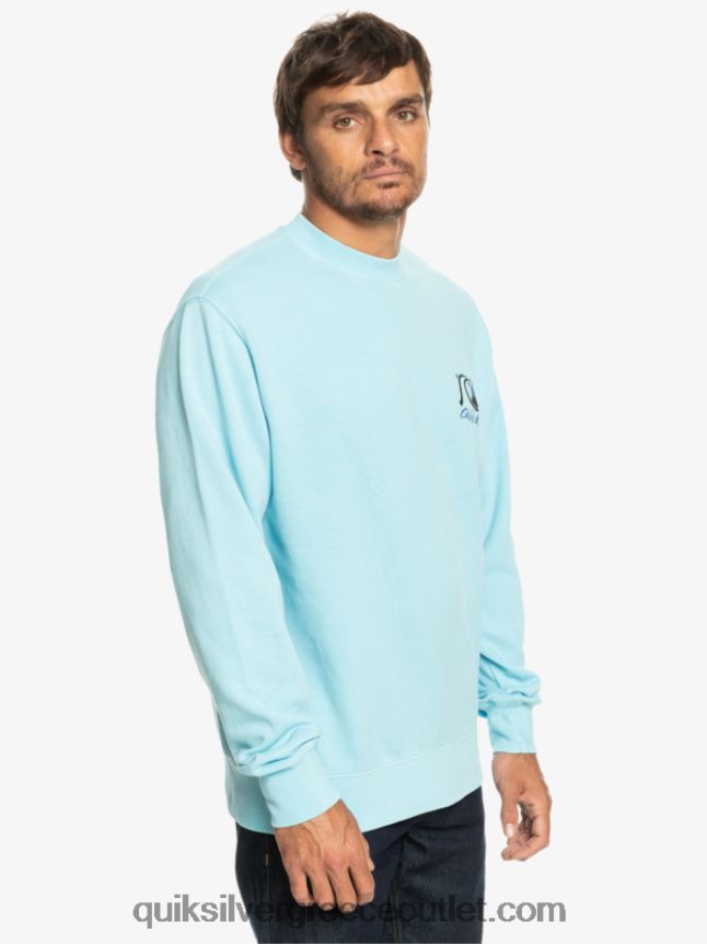 φούτερ από πλάκες νέον Quiksilver άνδρες 66LP841057 μπλε του ουρανού