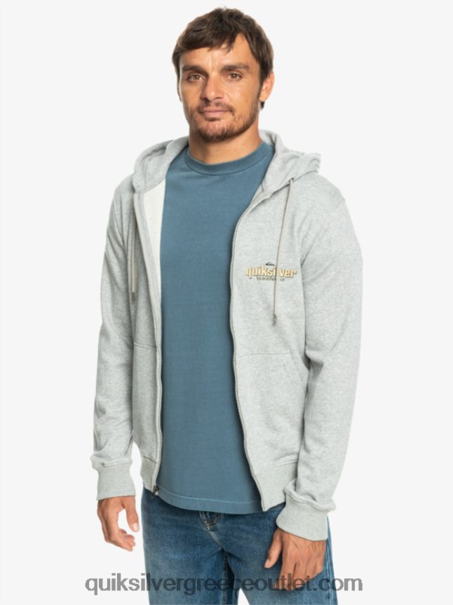 λέξεις φερμουάρ κουκούλα Quiksilver άνδρες 66LP841148 ανοιχτό γκρι ρείκι