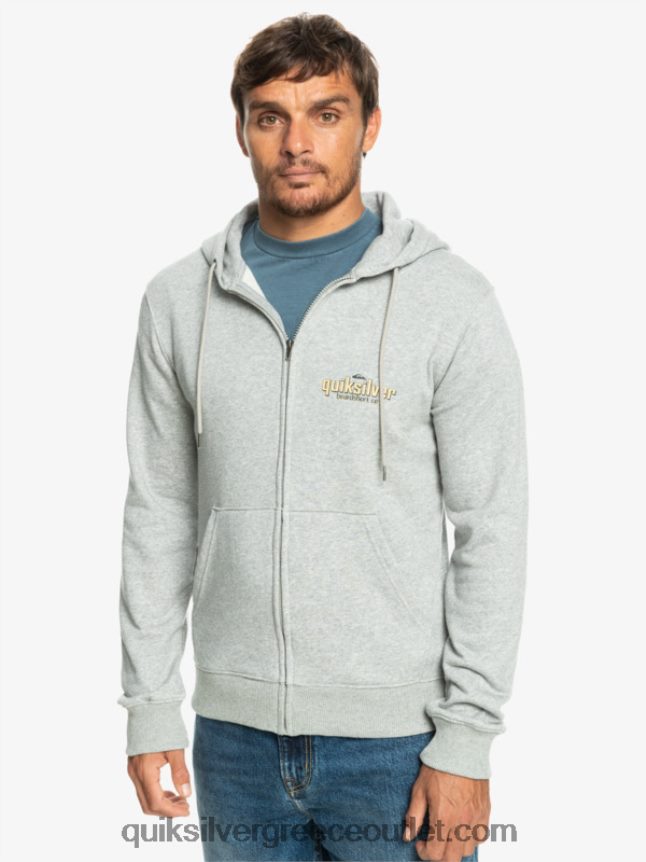 λέξεις φερμουάρ κουκούλα Quiksilver άνδρες 66LP841148 ανοιχτό γκρι ρείκι