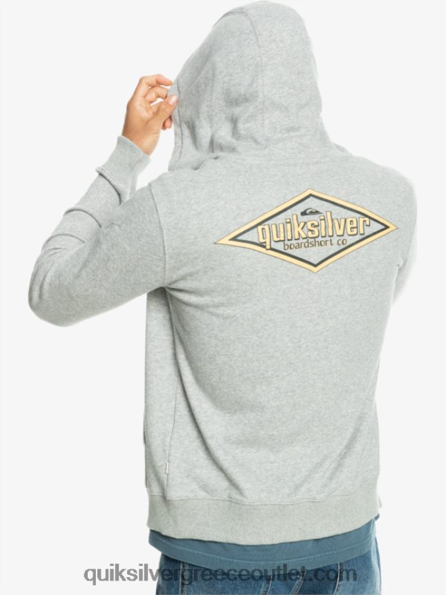 λέξεις φερμουάρ κουκούλα Quiksilver άνδρες 66LP841148 ανοιχτό γκρι ρείκι