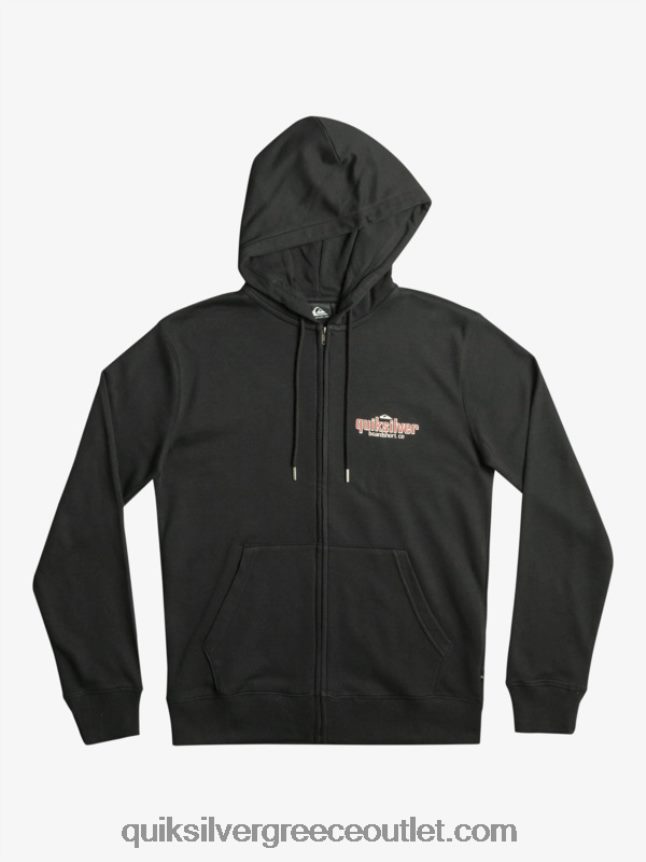 λέξεις φερμουάρ κουκούλα Quiksilver άνδρες 66LP841149 μαύρος