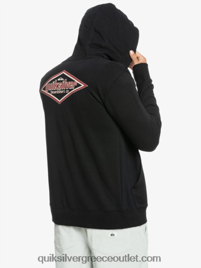 λέξεις φερμουάρ κουκούλα Quiksilver άνδρες 66LP841149 μαύρος