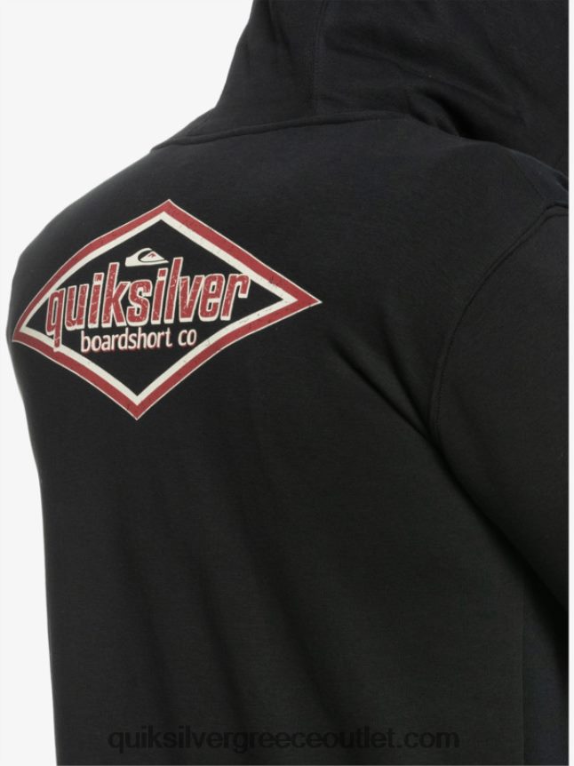 λέξεις φερμουάρ κουκούλα Quiksilver άνδρες 66LP841149 μαύρος