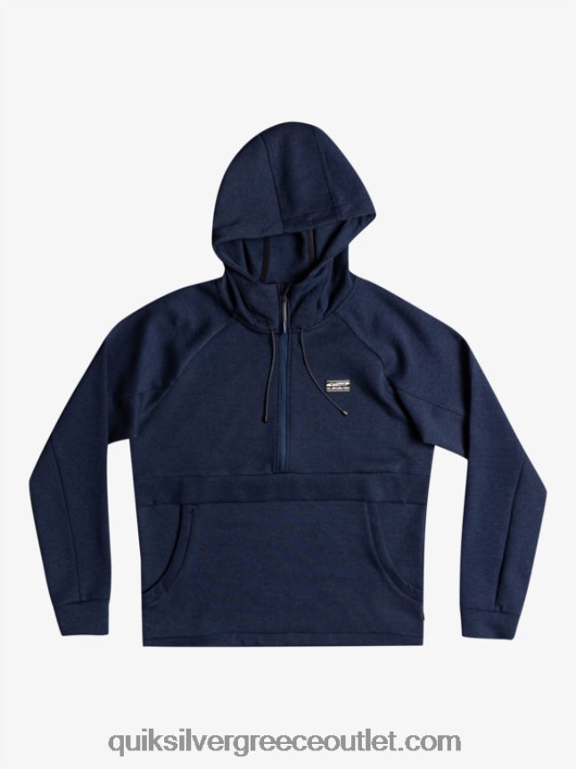 αποχωριστείτε το φούτερ με μισό φερμουάρ Quiksilver άνδρες 66LP841371 διακριτικά μπλε ρείκι