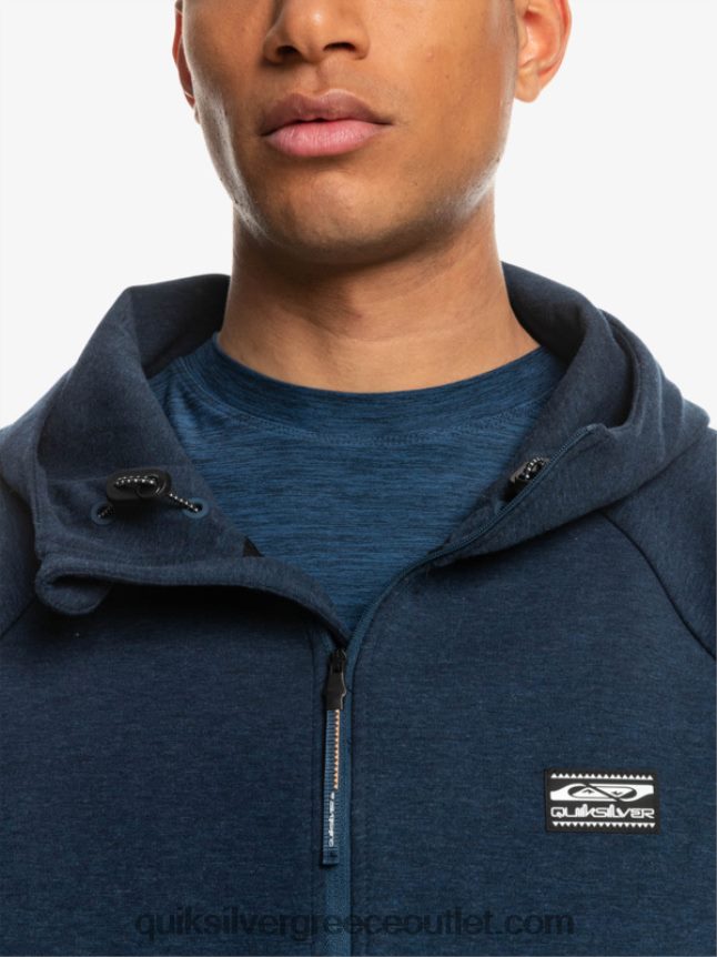 αποχωριστείτε το φούτερ με μισό φερμουάρ Quiksilver άνδρες 66LP841371 διακριτικά μπλε ρείκι