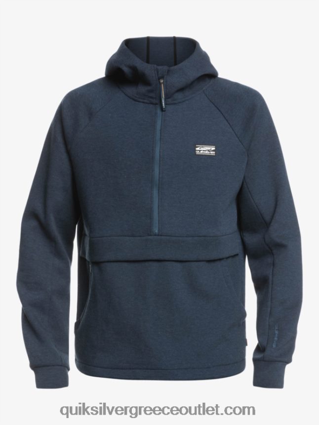 αποχωριστείτε το φούτερ με μισό φερμουάρ Quiksilver άνδρες 66LP841371 διακριτικά μπλε ρείκι