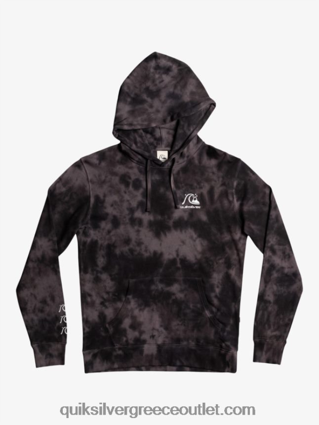θολό κουκούλα με κουκούλα Quiksilver άνδρες 66LP841503 μαύρη θολή βαφή γραβάτας