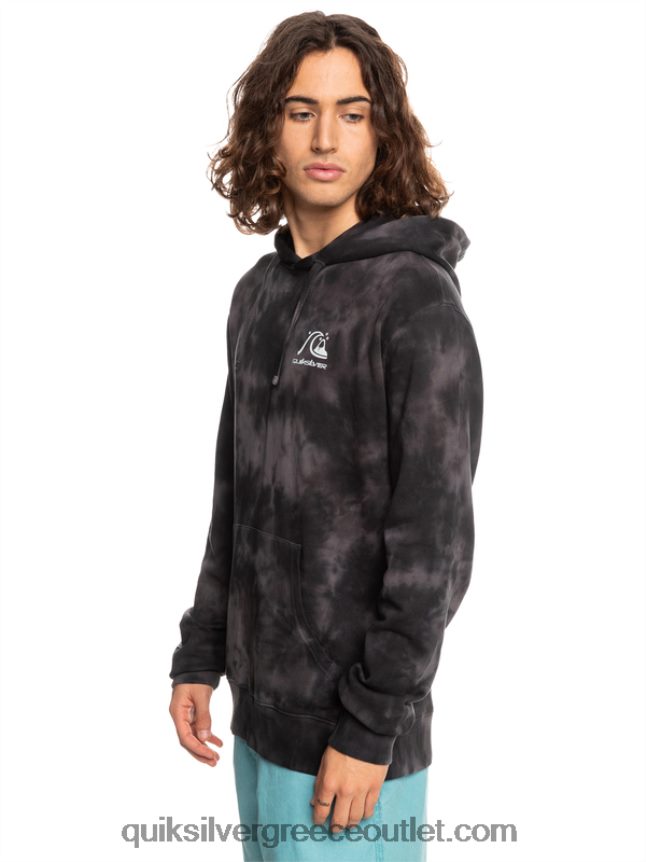 θολό κουκούλα με κουκούλα Quiksilver άνδρες 66LP841503 μαύρη θολή βαφή γραβάτας