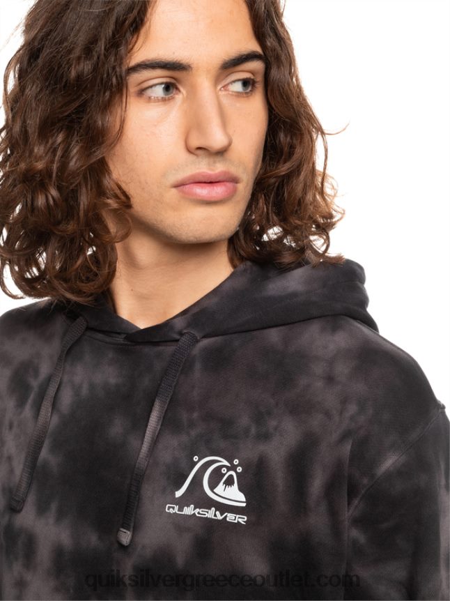θολό κουκούλα με κουκούλα Quiksilver άνδρες 66LP841503 μαύρη θολή βαφή γραβάτας