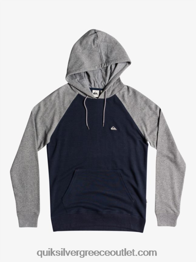 κουκούλα με φερμουάρ πρώτης ανάγκης Quiksilver άνδρες 66LP841514 ανοιχτό γκρι ρείκι/μαύρο