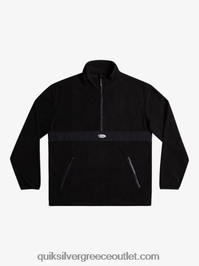 Κρόνος μισό φερμουάρ φλις Quiksilver άνδρες 66LP841561 μαύρος