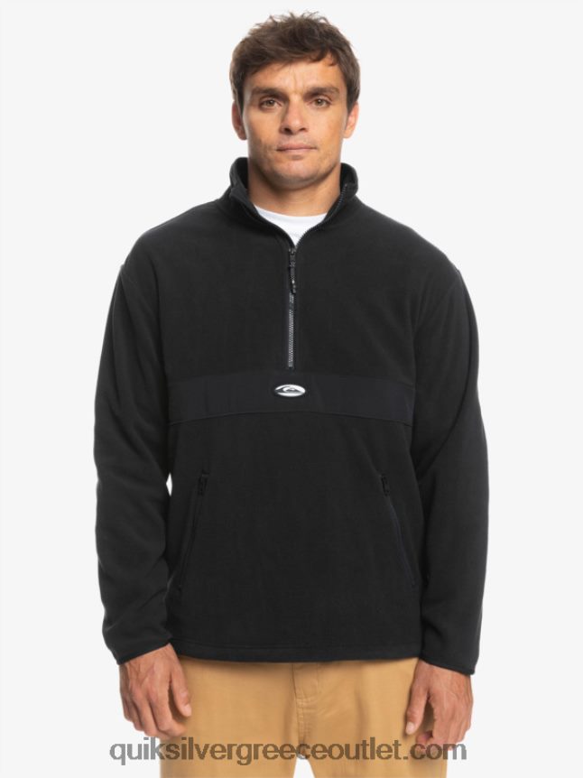 Κρόνος μισό φερμουάρ φλις Quiksilver άνδρες 66LP841561 μαύρος
