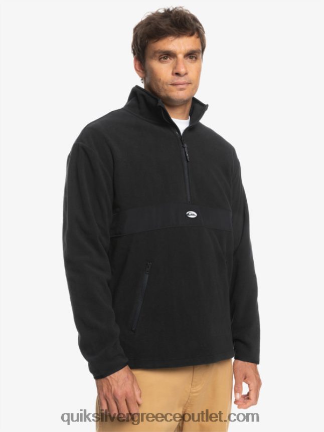 Κρόνος μισό φερμουάρ φλις Quiksilver άνδρες 66LP841561 μαύρος
