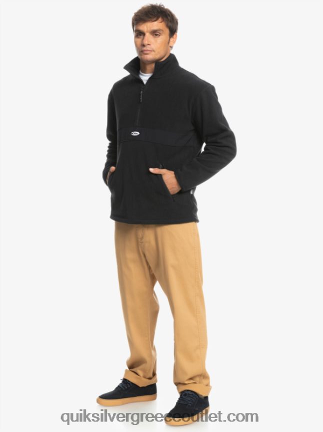 Κρόνος μισό φερμουάρ φλις Quiksilver άνδρες 66LP841561 μαύρος