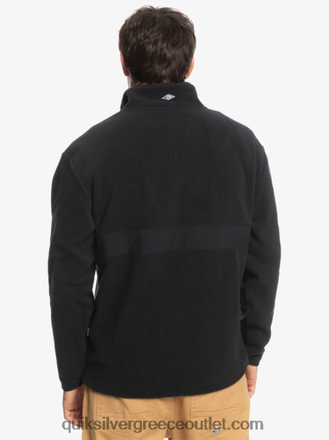 Κρόνος μισό φερμουάρ φλις Quiksilver άνδρες 66LP841561 μαύρος