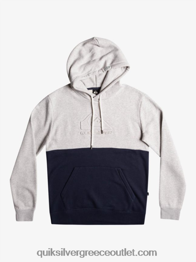 κουκούλα ανάγλυφο Quiksilver άνδρες 66LP841682 ανοιχτό γκρι ρείκι