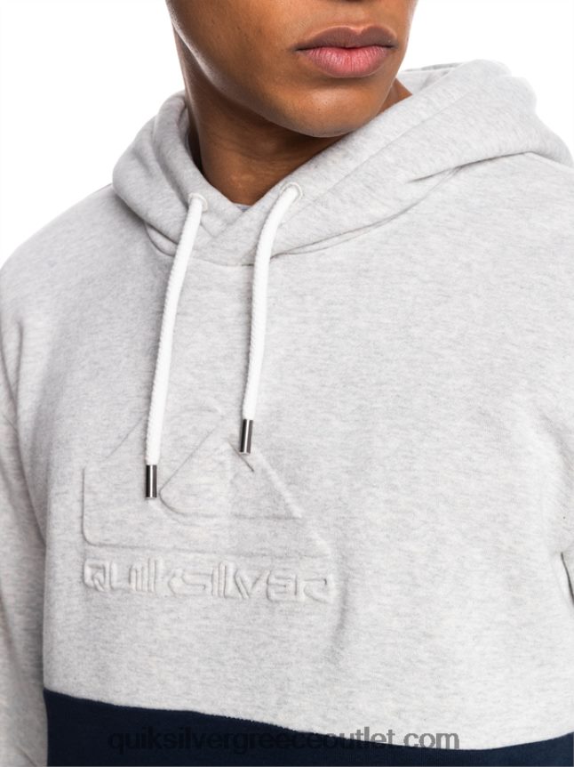 κουκούλα ανάγλυφο Quiksilver άνδρες 66LP841682 ανοιχτό γκρι ρείκι