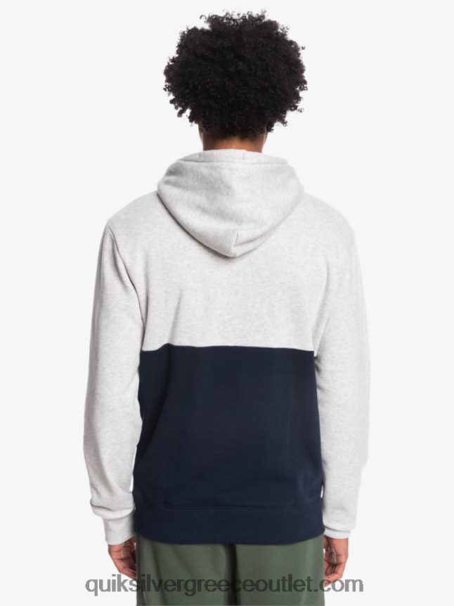 κουκούλα ανάγλυφο Quiksilver άνδρες 66LP841682 ανοιχτό γκρι ρείκι