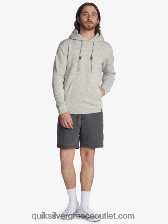 κουκούλα κέλερ Quiksilver άνδρες 66LP841711 ανοιχτό γκρι ρείκι