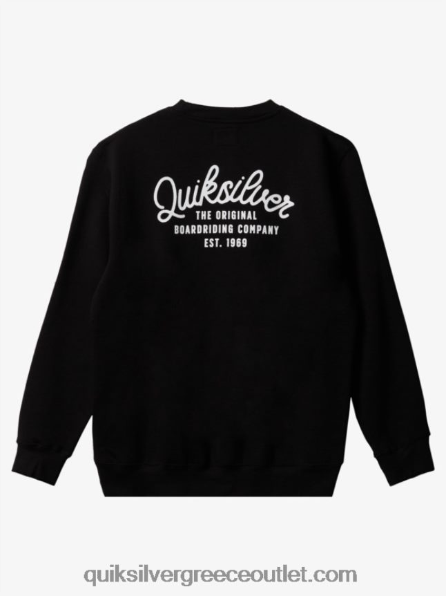 νέα φούτερ με λαιμόκοψη Quiksilver άνδρες 66LP841802 μαύρος