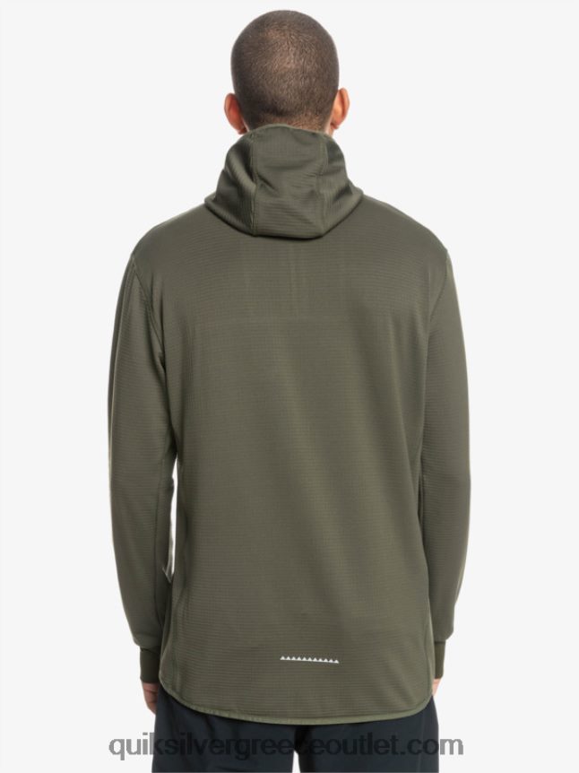 απότομη φλις κουκούλα με φερμουάρ τέταρτο Quiksilver άνδρες 66LP841874 φύλλο σταφυλιού