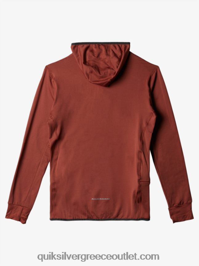απότομη φλις κουκούλα με φερμουάρ τέταρτο Quiksilver άνδρες 66LP841875 μαόνι