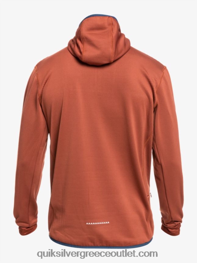 απότομη φλις κουκούλα με φερμουάρ τέταρτο Quiksilver άνδρες 66LP841875 μαόνι