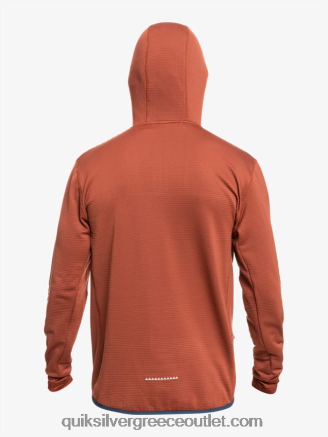 απότομη φλις κουκούλα με φερμουάρ τέταρτο Quiksilver άνδρες 66LP841875 μαόνι