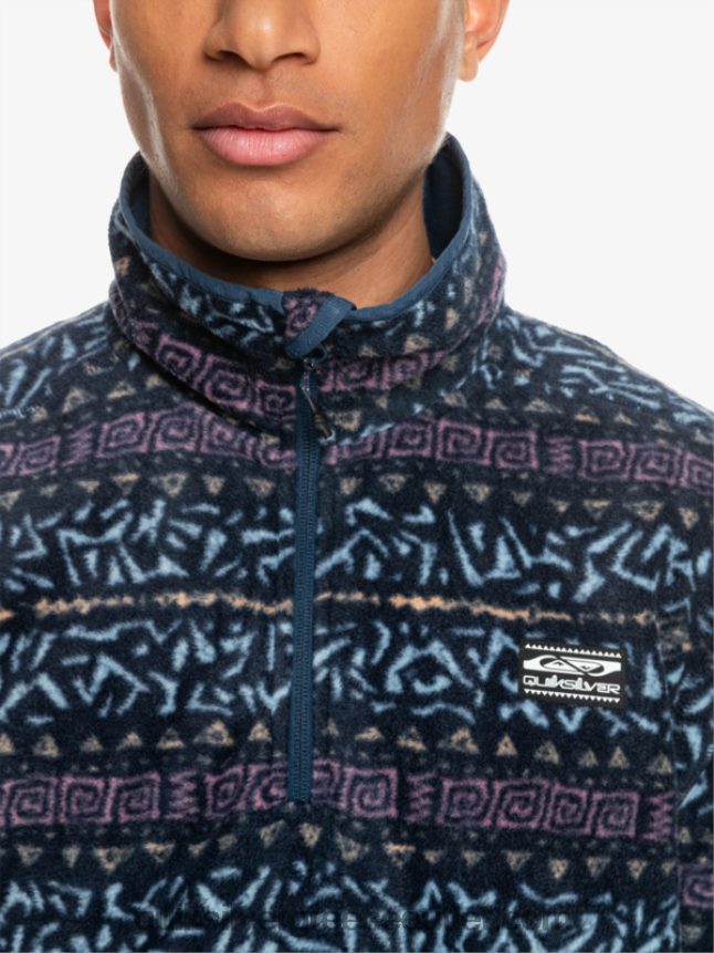 πουλόβερ φλις τέταρτο aker Quiksilver άνδρες 66LP841878 σκονισμένο σκανδιναβικό κανάλι ορχιδέας