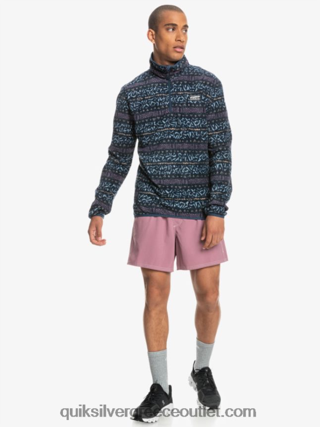 πουλόβερ φλις τέταρτο aker Quiksilver άνδρες 66LP841878 σκονισμένο σκανδιναβικό κανάλι ορχιδέας