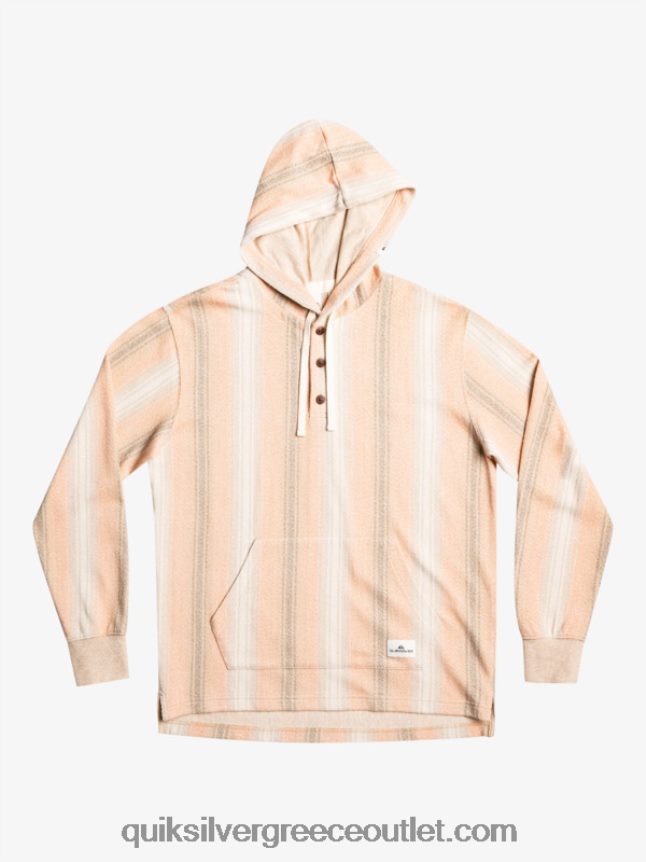 κουκούλα baja henley Quiksilver άνδρες 66LP841097 λωρίδα πραλίνα baja