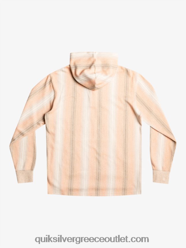 κουκούλα baja henley Quiksilver άνδρες 66LP841097 λωρίδα πραλίνα baja