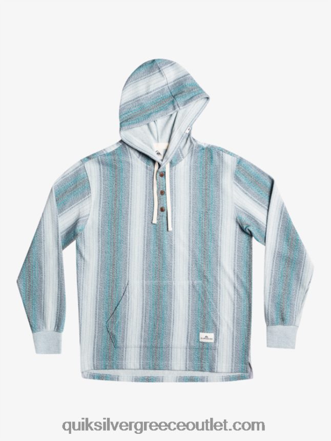 κουκούλα baja henley Quiksilver άνδρες 66LP841098 μαροκινή μπλε λωρίδα baja