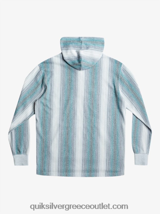 κουκούλα baja henley Quiksilver άνδρες 66LP841098 μαροκινή μπλε λωρίδα baja