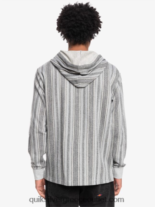 baja hoodie Quiksilver άνδρες 66LP841544 μαύρο baja vert
