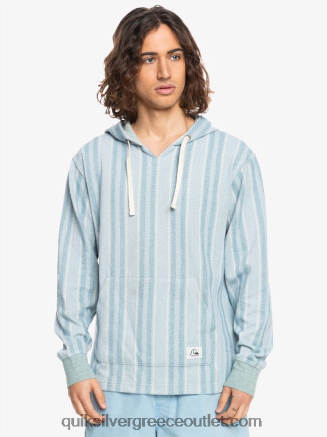 baja hoodie Quiksilver άνδρες 66LP841545 provencial blue baja vert