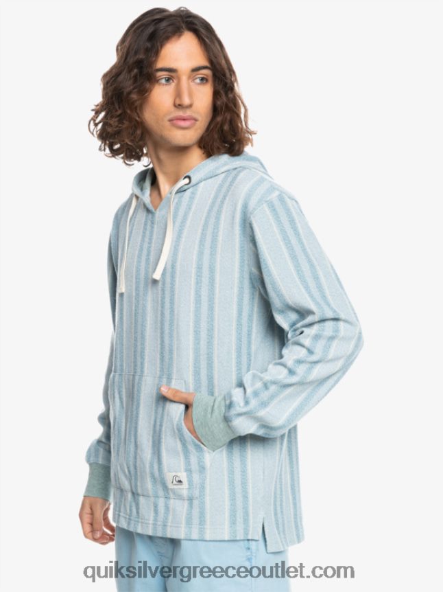 baja hoodie Quiksilver άνδρες 66LP841545 provencial blue baja vert