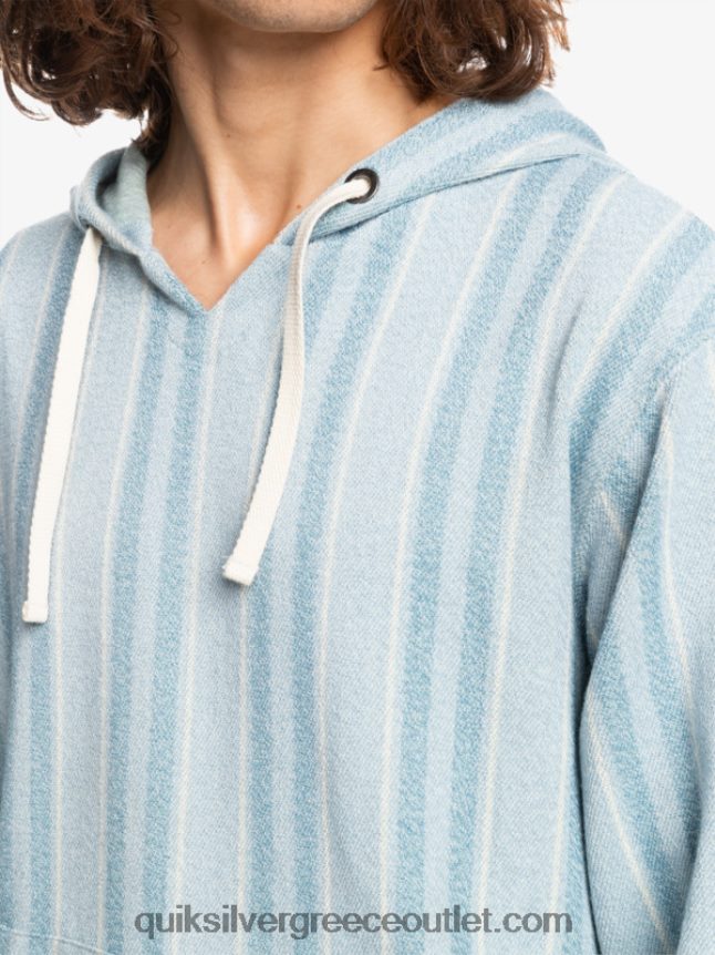 baja hoodie Quiksilver άνδρες 66LP841545 provencial blue baja vert