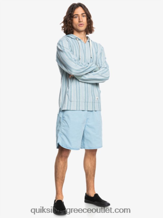 baja hoodie Quiksilver άνδρες 66LP841545 provencial blue baja vert