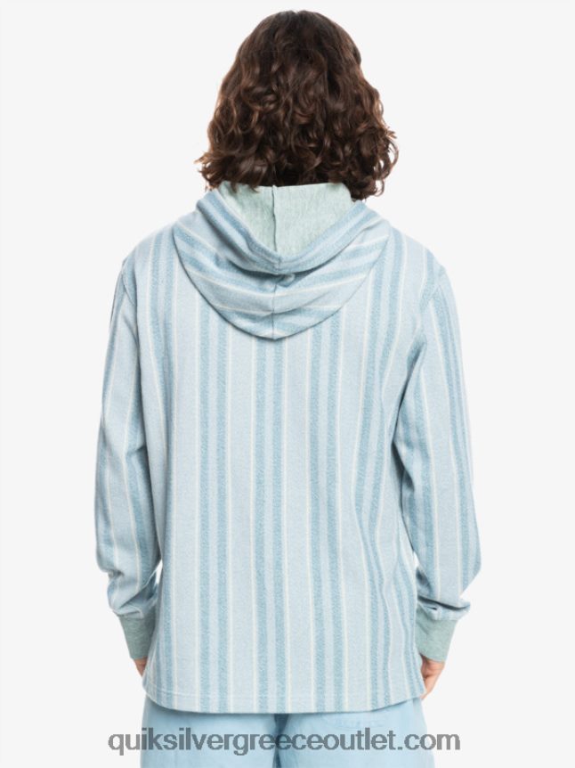 baja hoodie Quiksilver άνδρες 66LP841545 provencial blue baja vert