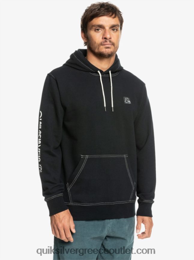 το αυθεντικό hoodie Quiksilver άνδρες 66LP841033 μαύρος