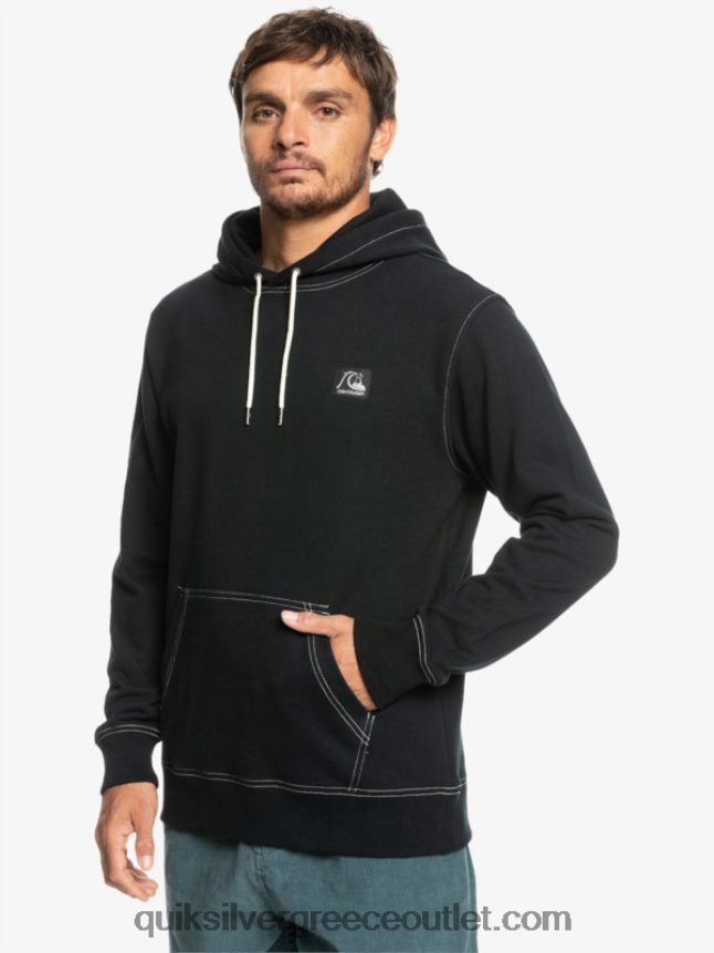 το αυθεντικό hoodie Quiksilver άνδρες 66LP841033 μαύρος