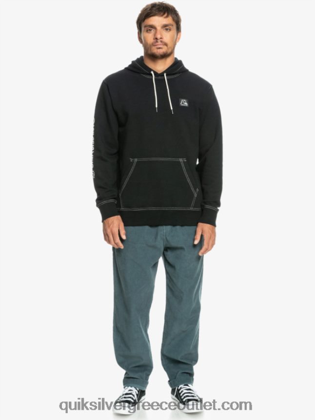 το αυθεντικό hoodie Quiksilver άνδρες 66LP841033 μαύρος