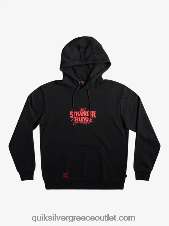 πράγματα επίσημο λογότυπο hoodie Quiksilver x Stranger άνδρες 66LP841806 μαύρος