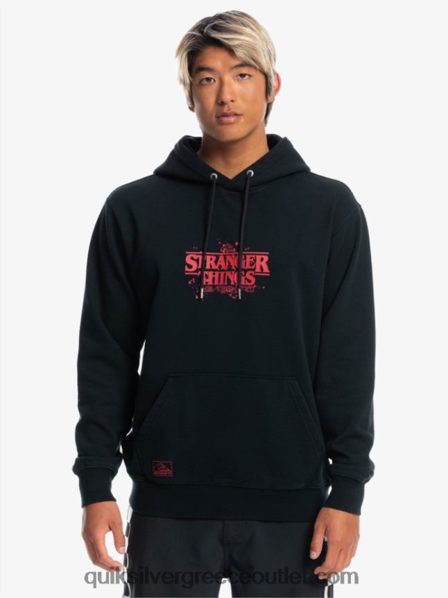 πράγματα επίσημο λογότυπο hoodie Quiksilver x Stranger άνδρες 66LP841806 μαύρος