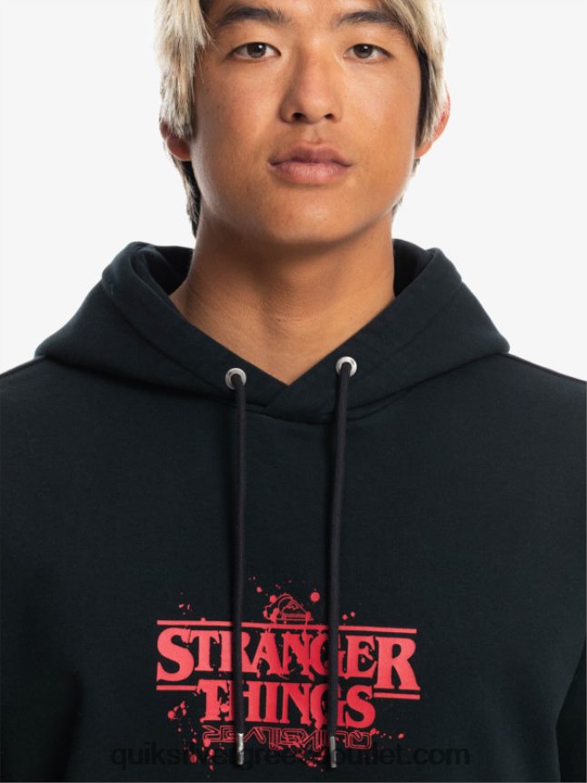 πράγματα επίσημο λογότυπο hoodie Quiksilver x Stranger άνδρες 66LP841806 μαύρος